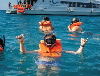 Snorkeling in Chileno Bay